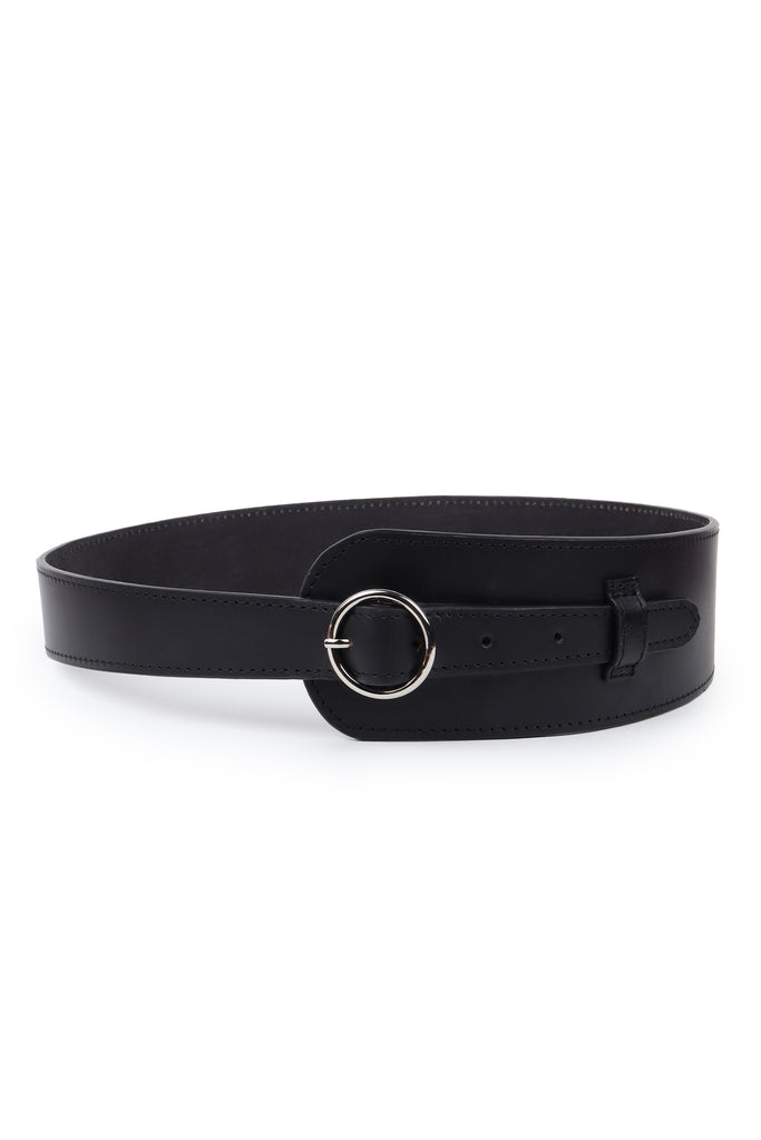 Black upcyled leather belt | JULAHAS