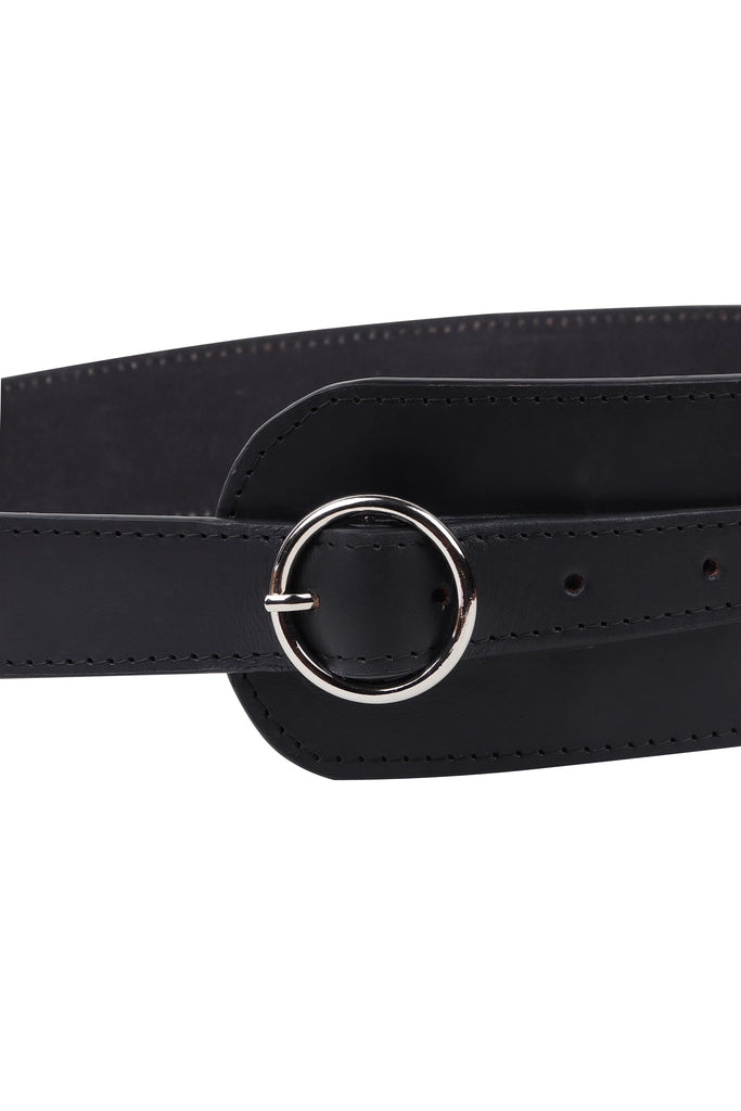 Black upcycled leather belt | JULAHAS