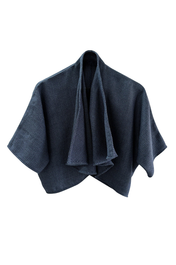 Blue Waterfall Front Bolero Wool | JULAHAS