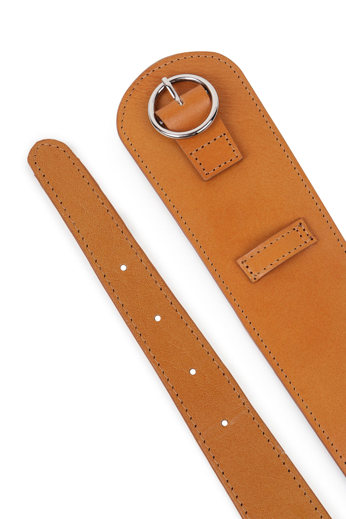 Camel upcyled leather belt | JULAHAS