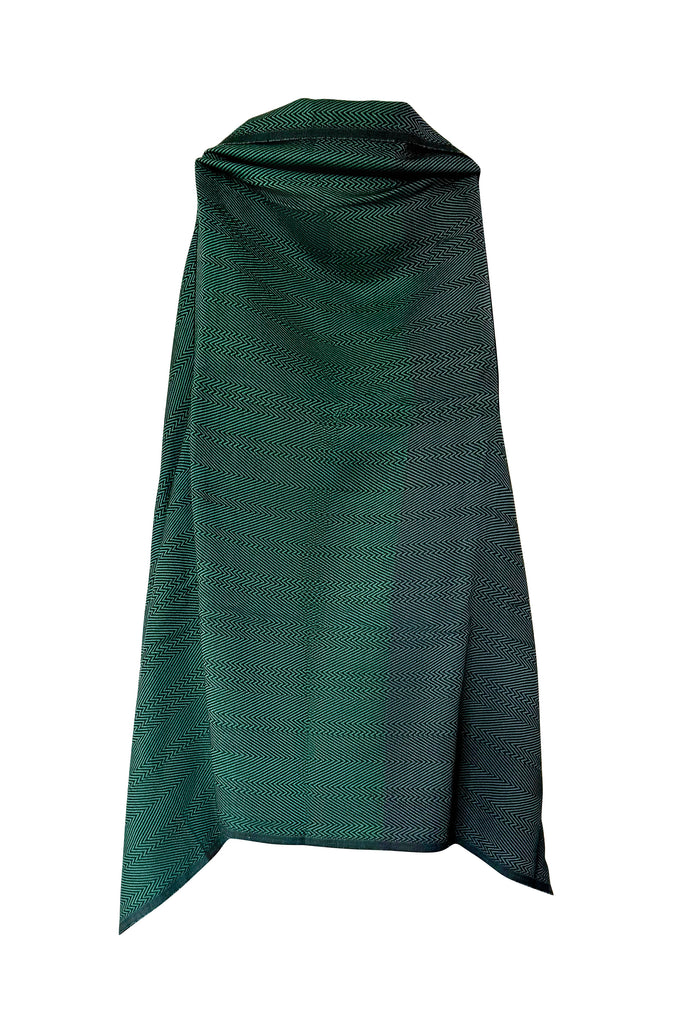 Handmade Cotton Cape in shades of green | JULAHAS