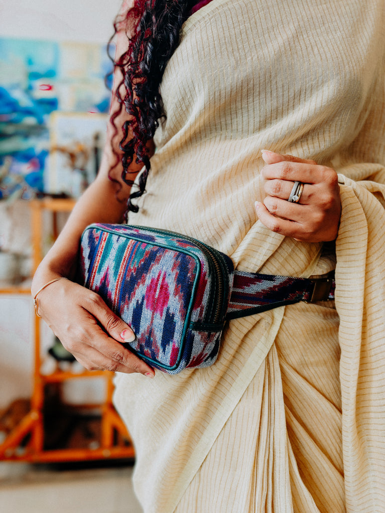 Ikat and Cork Crossbody bag | JULAHAS