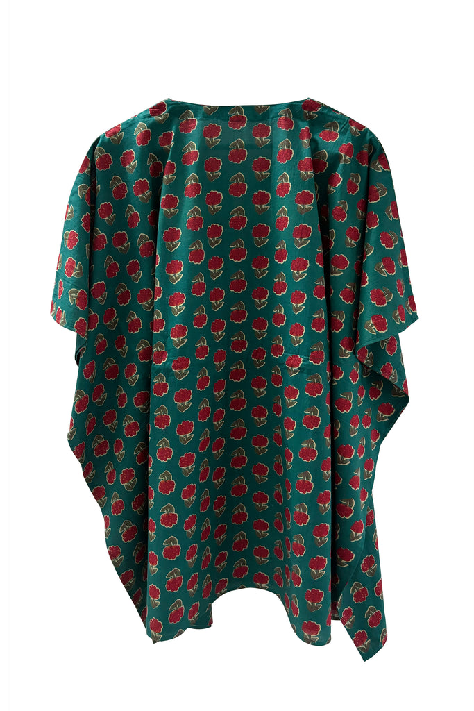 Blockprint kaftan cotton short | JULAHAS