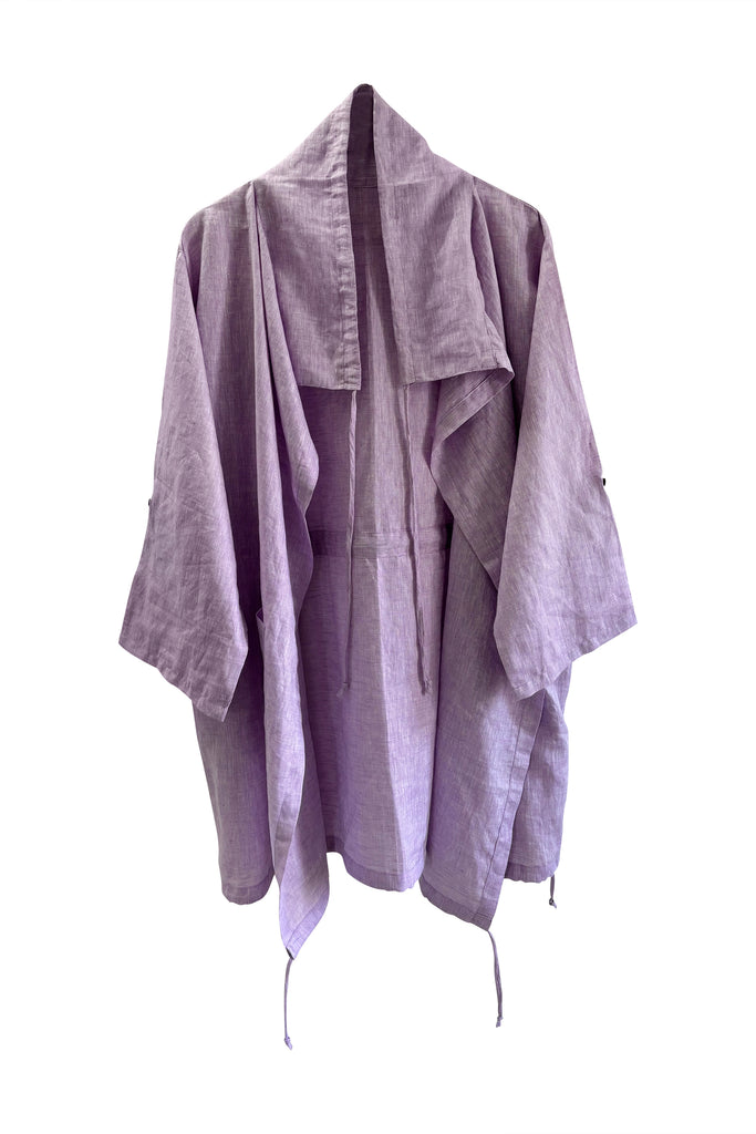 Linen overlay with drawstrings and buttons | JULAHAS