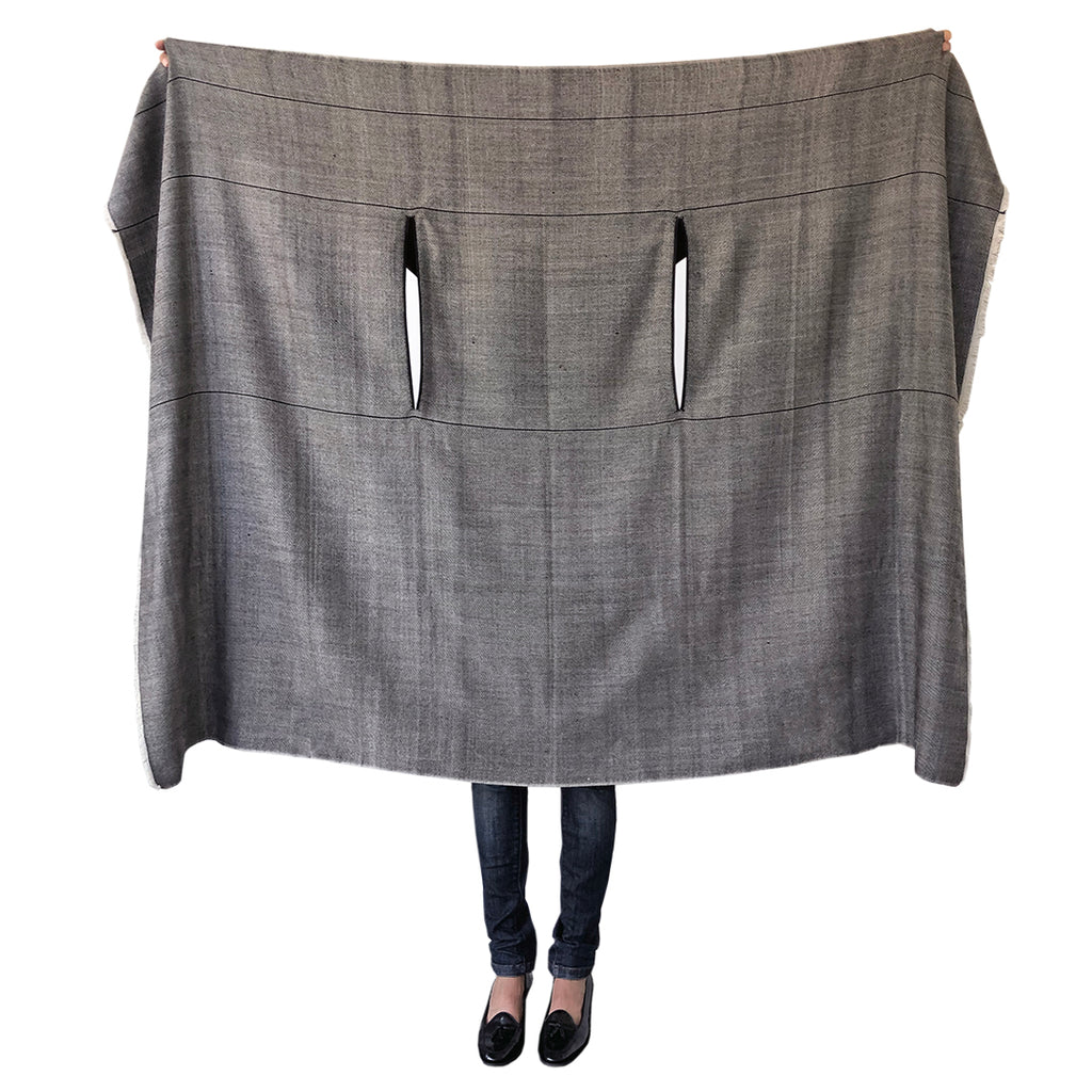 Black and Neutral Petite Celestial Cape Mercury |JULAHAS