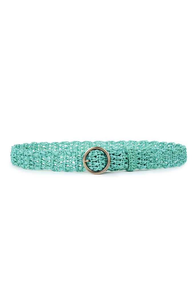 Mint Raffia Belt free size | JULAHAS