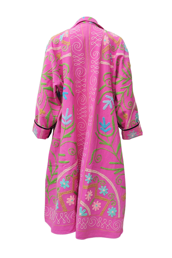 Pink Suzani Duster Jacket | JULAHAS