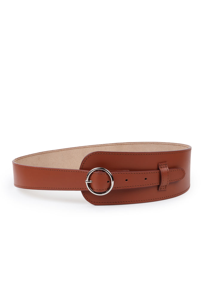 Tan upcyled leather belt | JULAHAS