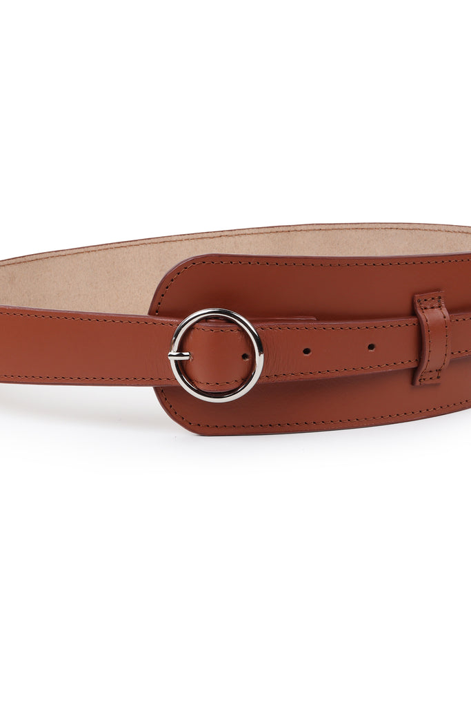 Tan upcyled leather belt | JULAHAS