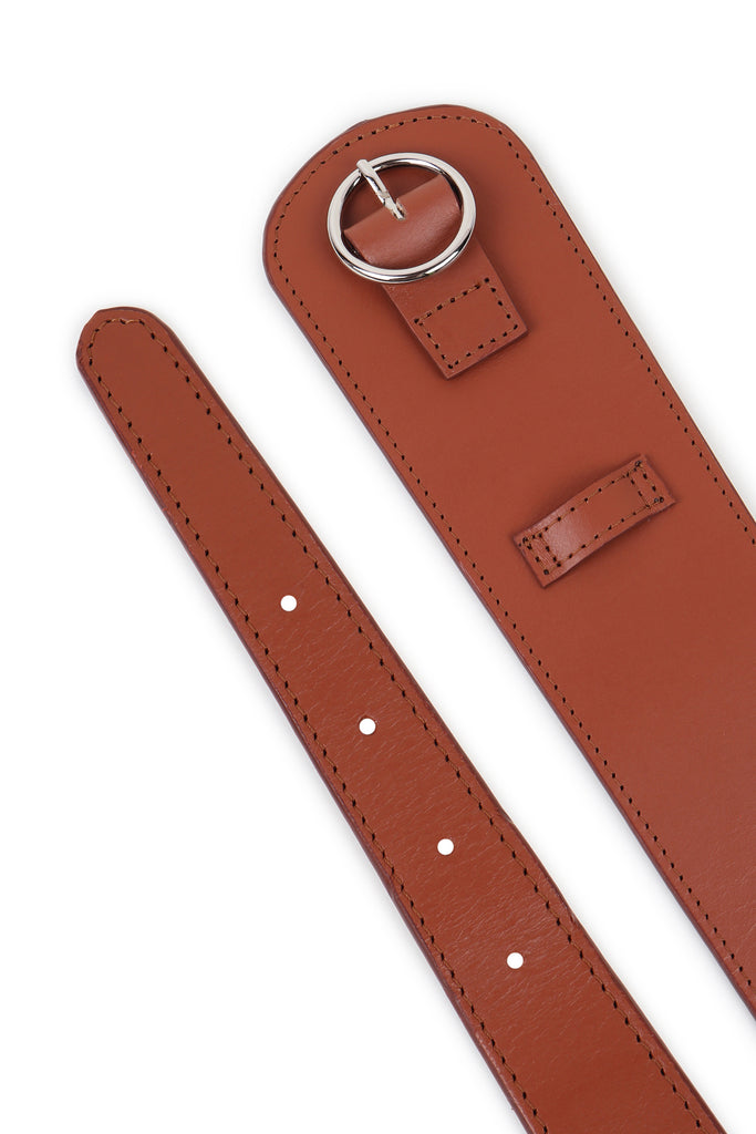 Tan upcyled leather belt | JULAHAS