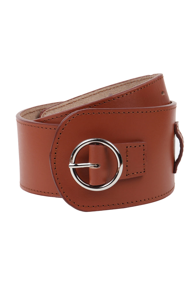 Tan upcyled leather belt | JULAHAS